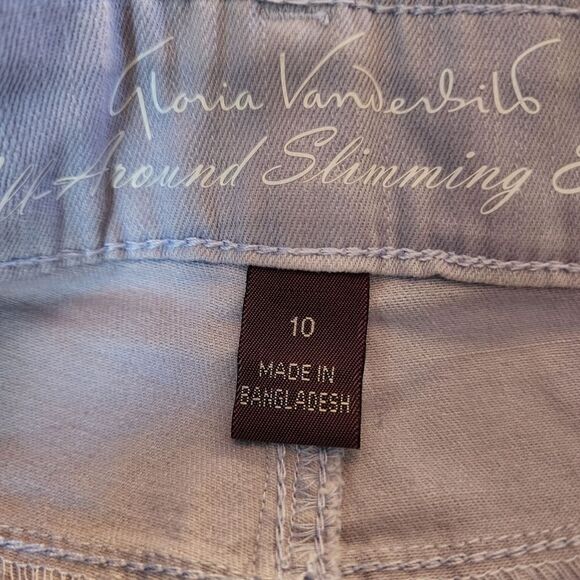 Gloria Vanderbilt All Around Slimming Effect Light Blue Capris Size 10 NWT - Picture 5 of 10